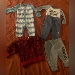 Lot of 3 Cute Baby Boy Outfits Name Brand 0-3 Months